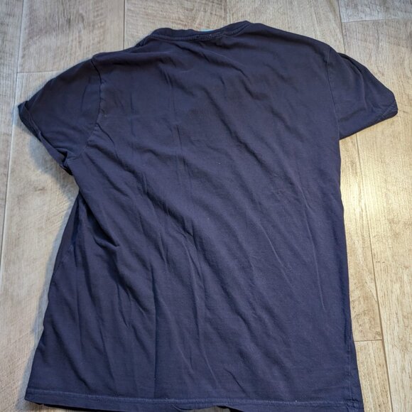 Navy Blue Graphic Tee with Cartoon Print - Picture 5 of 5